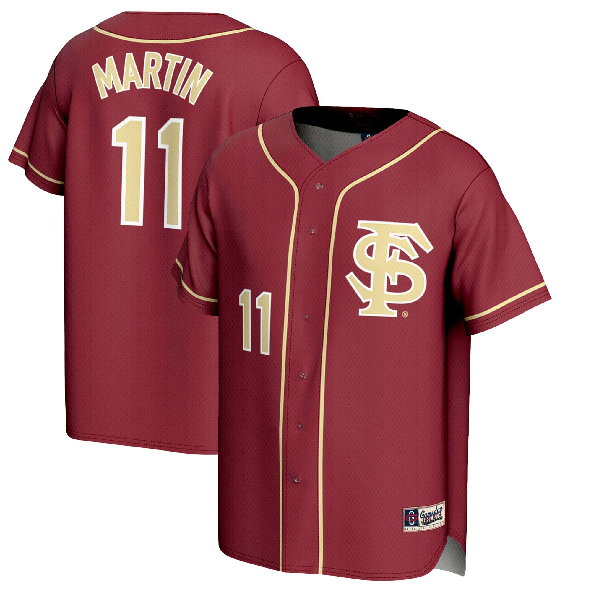[NJP] Mike Martin Florida State Seminoles GameDay Greats Youth Lightweight Baseball Jersey - Garnet