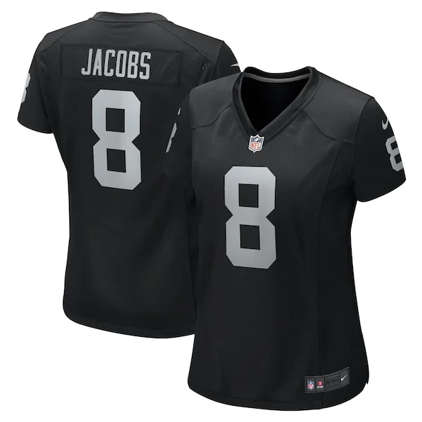 None Josh Jacobs Game Jersey - Black | NFL Player Jersey | NFL Footbal