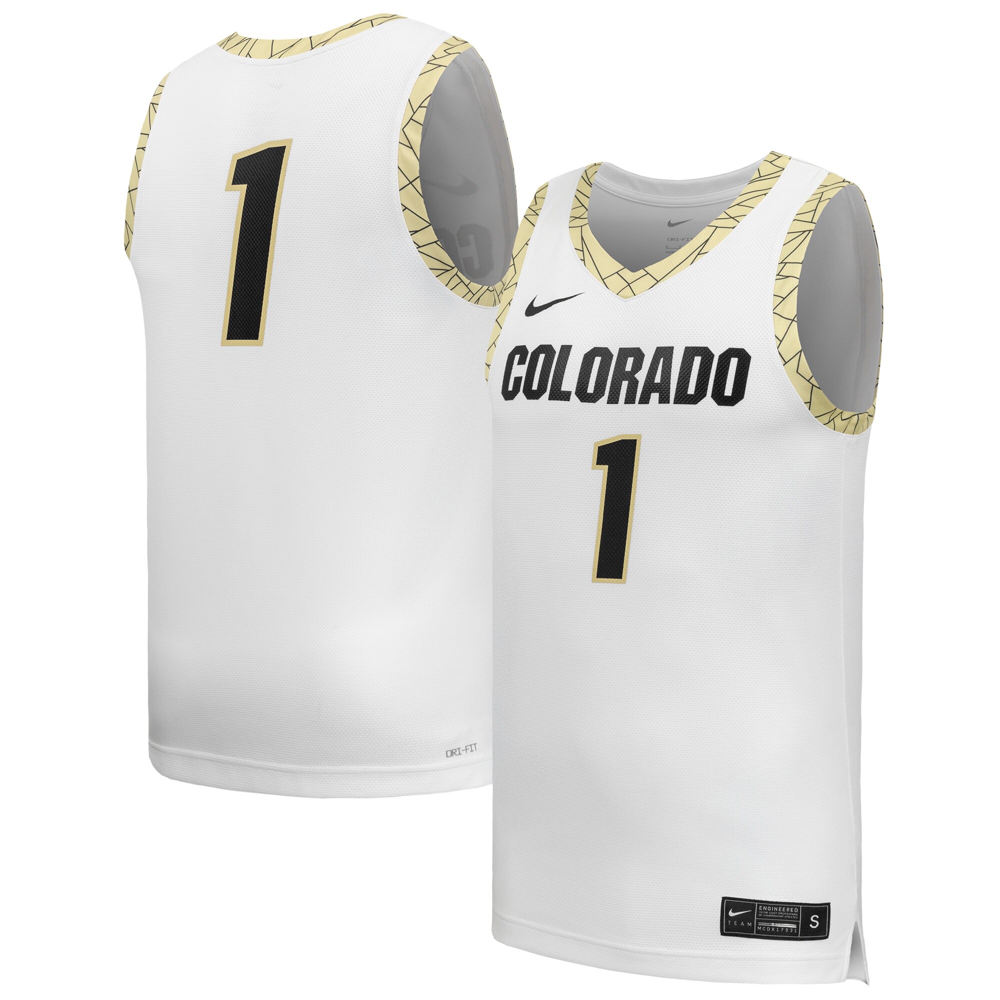 [DDG] Colorado Buffaloes Replica Basketball Jersey - White