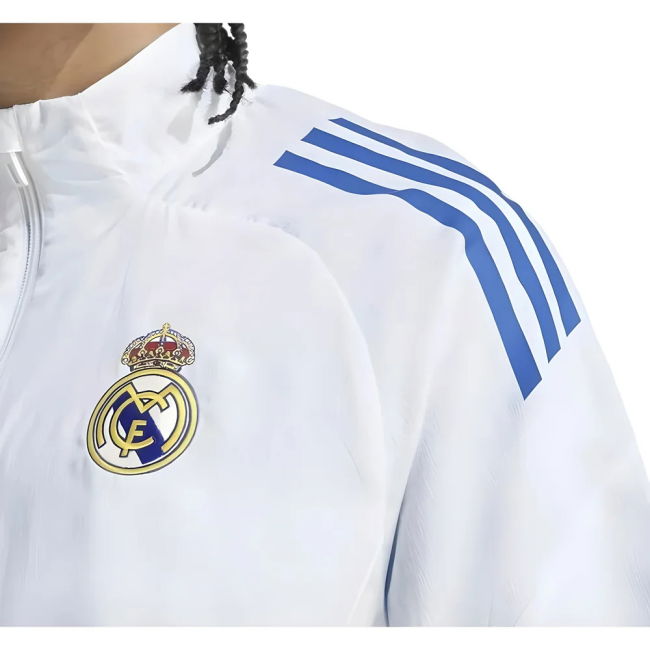 2025-2026 Real Madrid EU Presentation Jacket (White) - Ultras Appro...