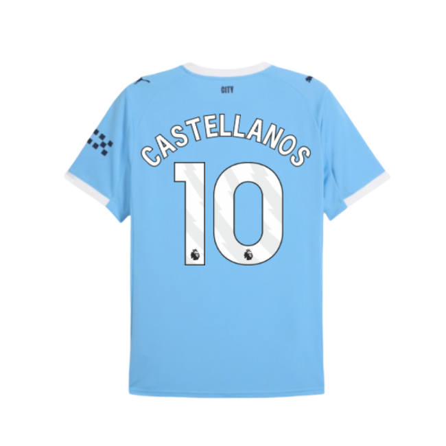 Top Tier Match Day Football Man City Home Shirt Castellanos #10 La...