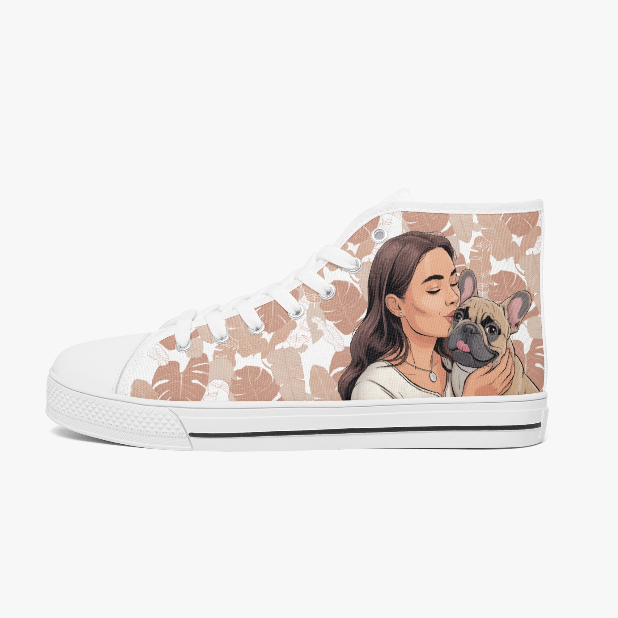 French Bulldog Lover Fontanne Classic High Top Canvas Shoes Casual Footwear