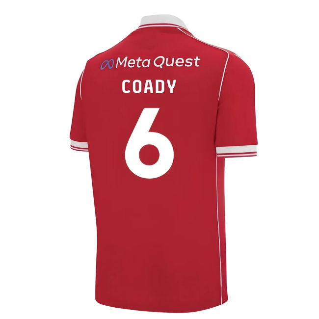 2025-2026 Wrexham Home Shirt (Kids) (Coady 6) | Licensed Product