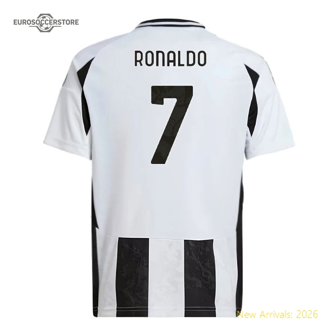 Juventus 2024-25 Home Fan Version For Kids (Ronaldo Football Shirt