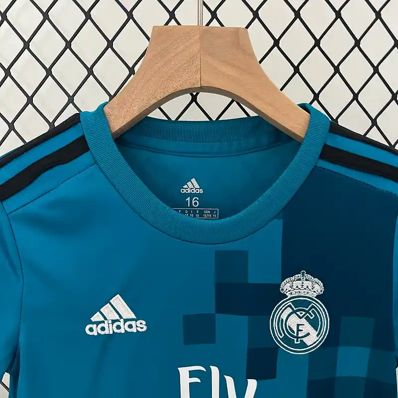 2017-2018 Kids Real Madrid Third retro kit