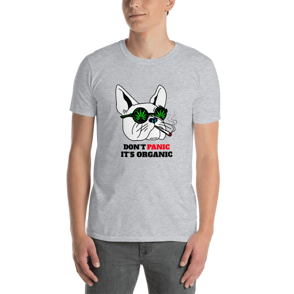 Panic -short-sleeve Unisex T-shirt For Frenchie Fans | Stylish Look