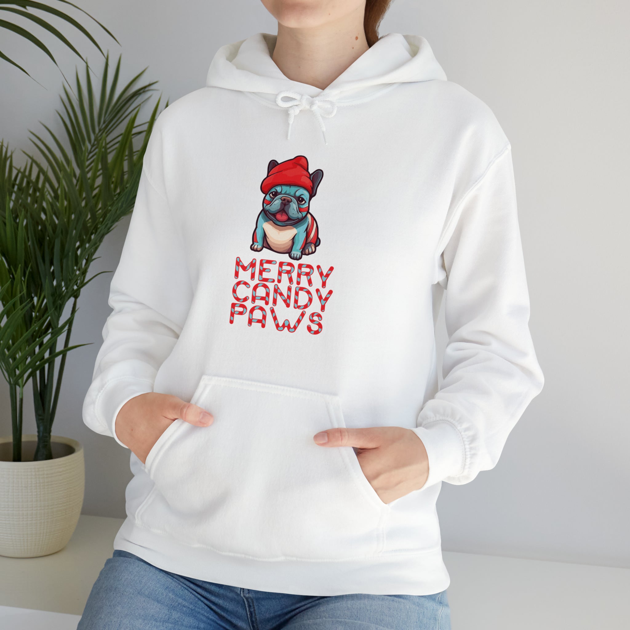Trendy Everyday Merry Candy Paws Unisex Hoodie for Fashion Lovers