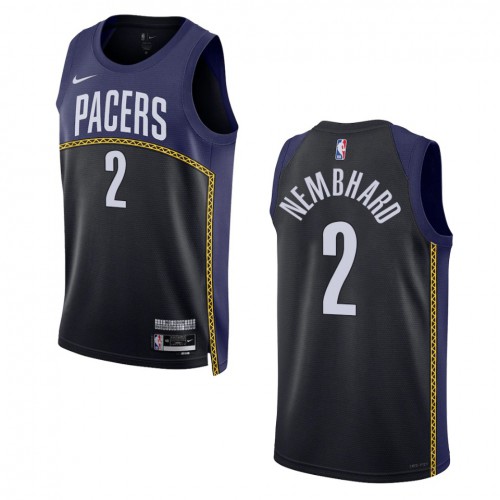 Blue IND Indiana Pacers #2 Nike Authentic Jersey Basketball Jersey
