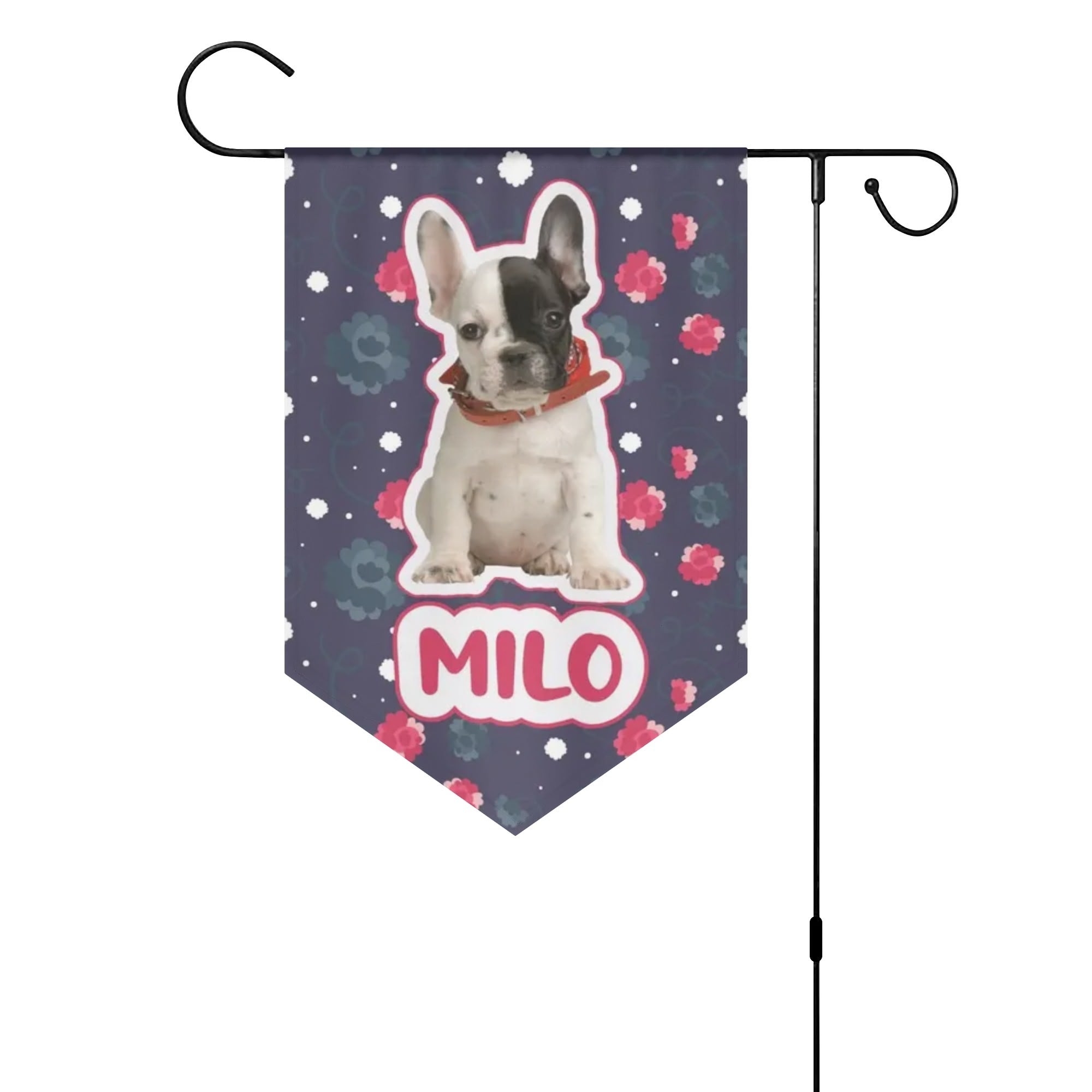 - Safe Garden Flag Banner With French Bulldog Name And Image Summer Wear