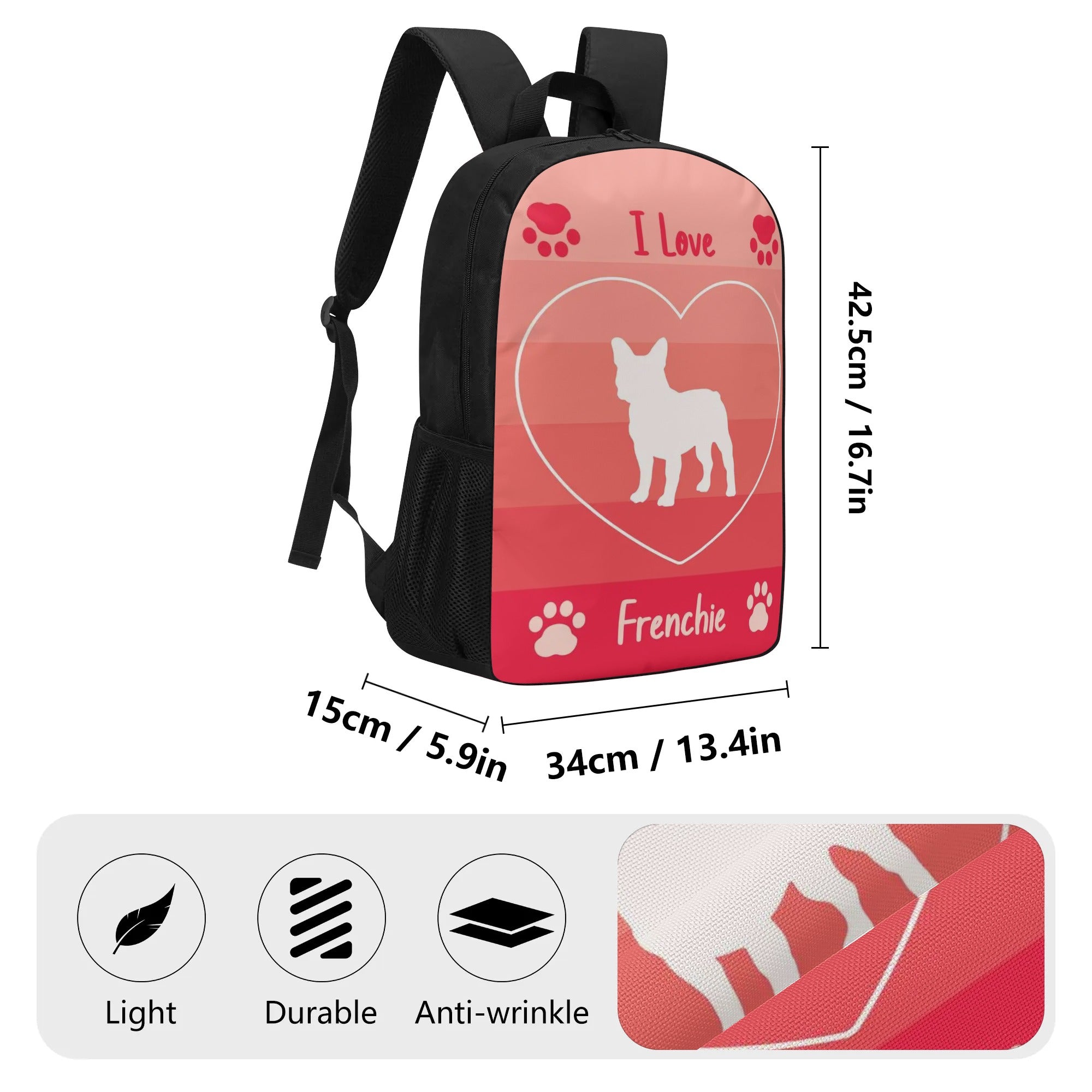 Louie - Premium 17 Inch Backpack Paw Protection | Durable Build