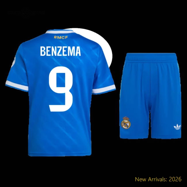 Durable Mini Football Team Benzema Jersey 2025-2026 Quick-dry