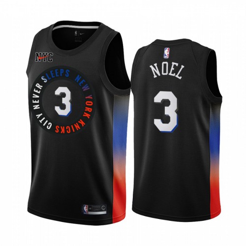 NYK Nerlens Noel #3 Elite 2020 City NBA Swingman Jersey Black