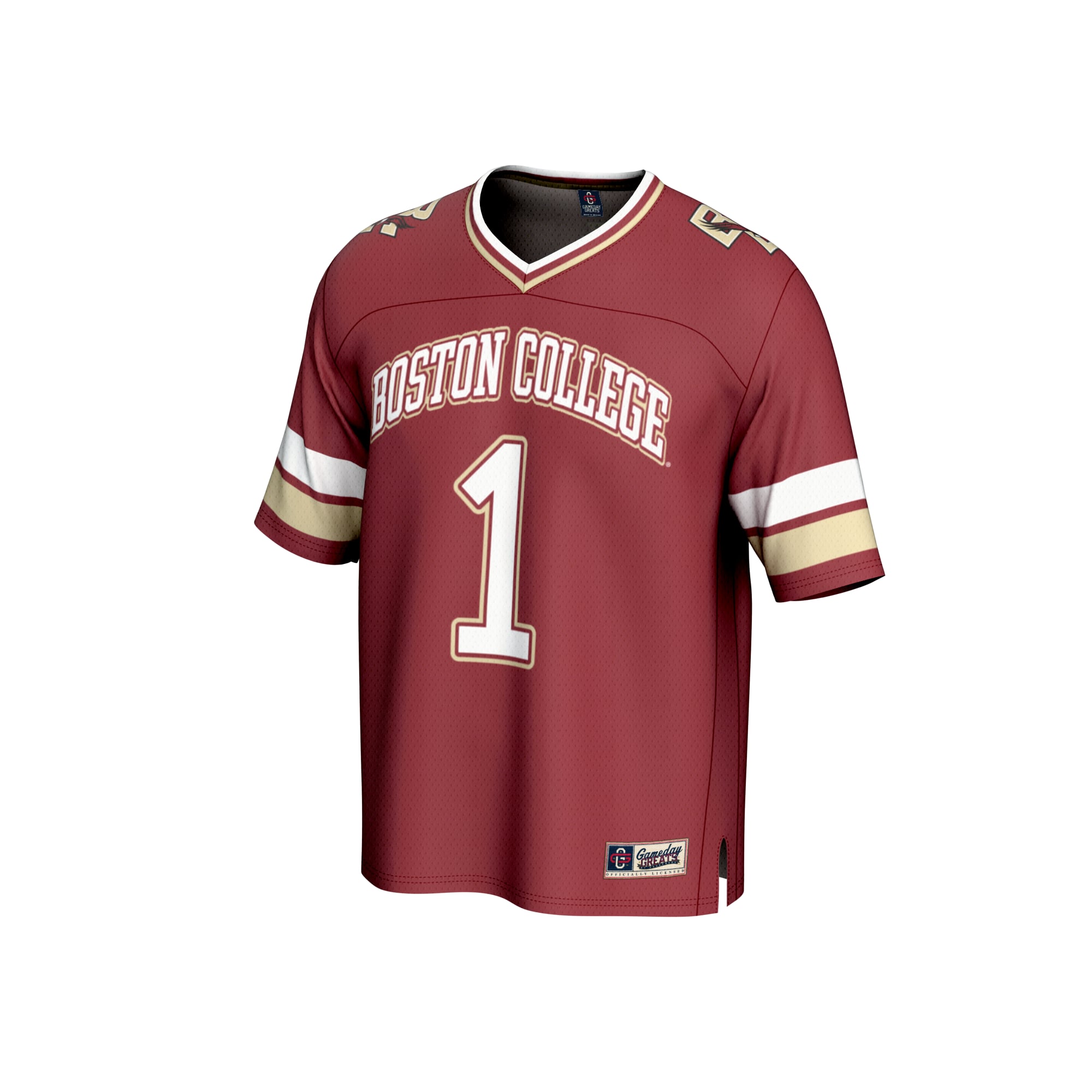 #1 Maroon Boston College Eagles Lightweight Collegiate Football Fashion Jersey