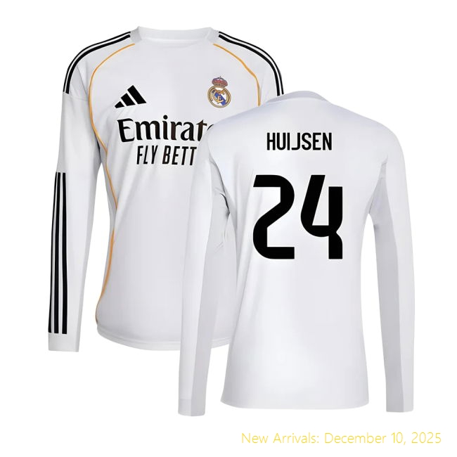 2025-2026 Real Madrid Long Sleeve RM Premium Quality Home Shirt 72