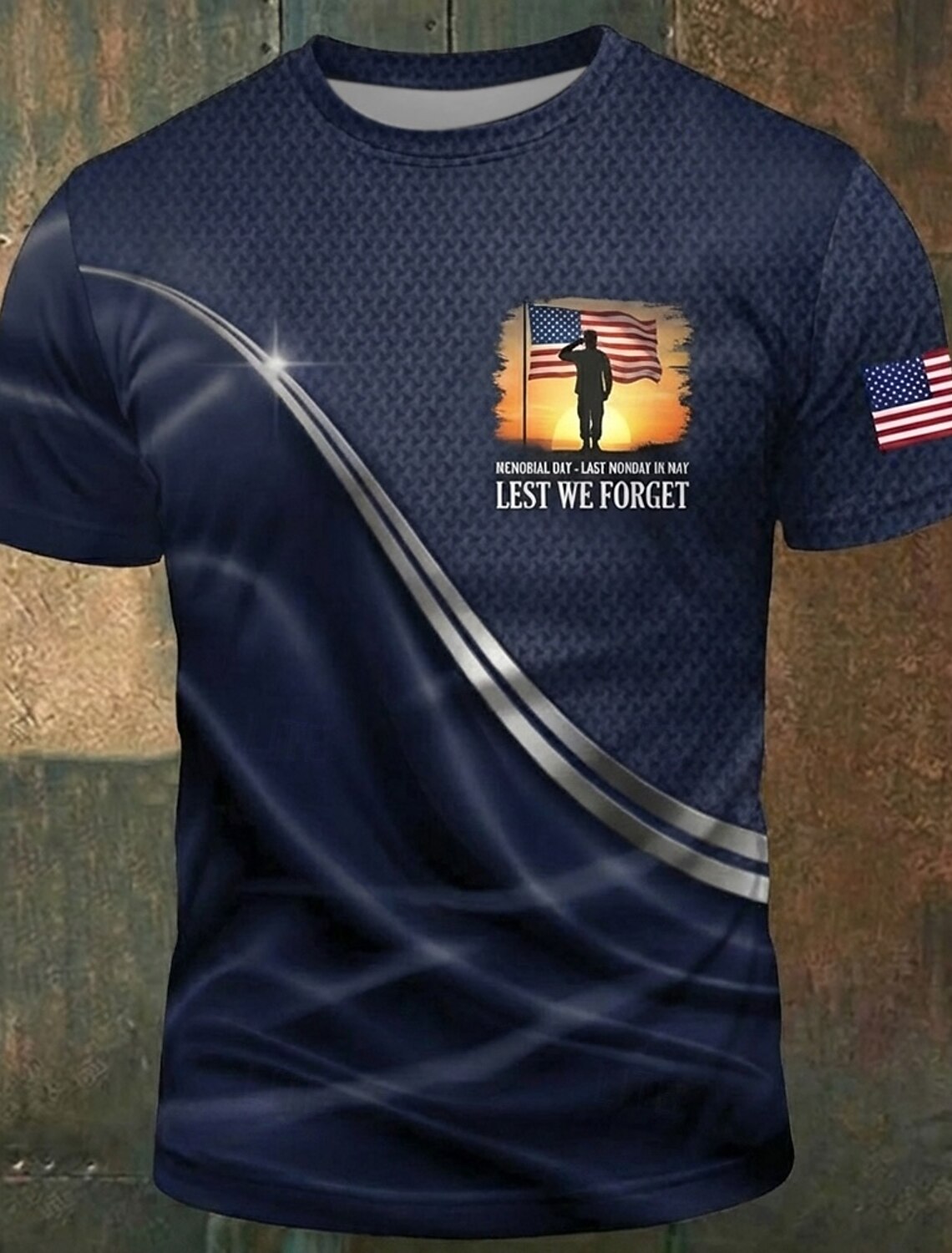 4th of July 2026 250th Men's Solid Color American US Flag T Shirt Short Sleeve T shirt 3D Print Crew Neck Shirt Vintage Retro Patriotic Daily Festival Blue Black Burgundy Summer Spring Clothing