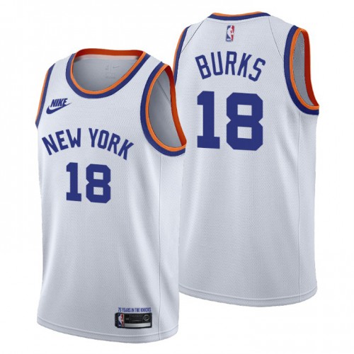 NYK White Nike Y. Knicks #18 NBA Jersey Game Day Wear Game Day Wear