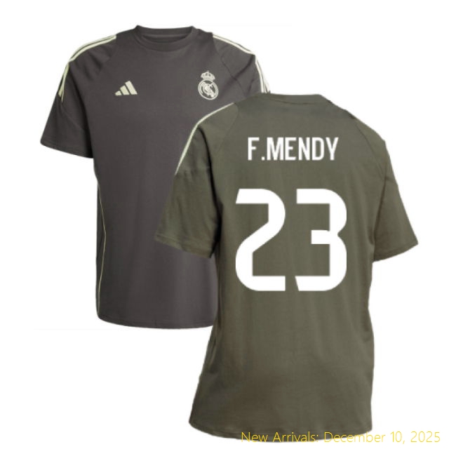 Official 2025-2026 RM Real Madrid Training Tee (Utility Grey) (F.Mendy