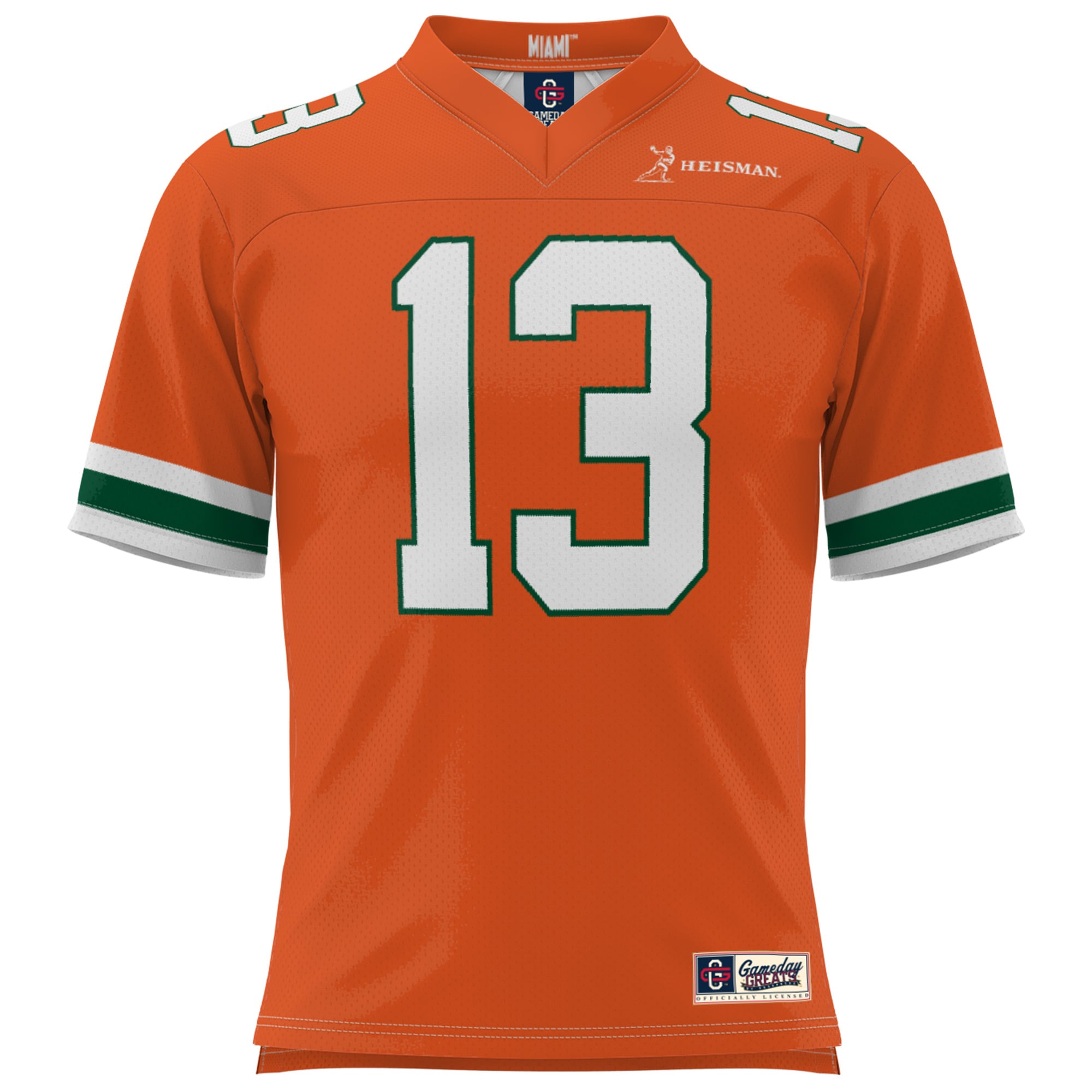 Men's Gino Torretta Orange Miami Hurricanes Heisman Football Jersey