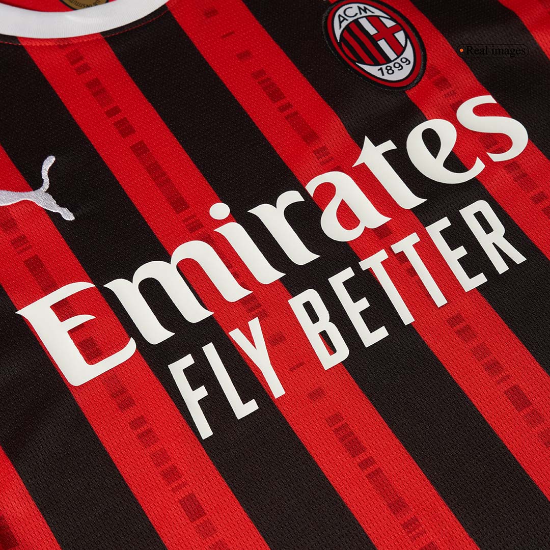 AC Milan Home Long Sleeve  Soccer Jersey 2024/25 Authentic Kit