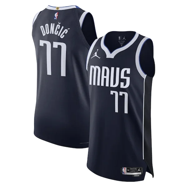 Luka Dončić DAL Authentic Jersey - superior NBA - Navy athletic