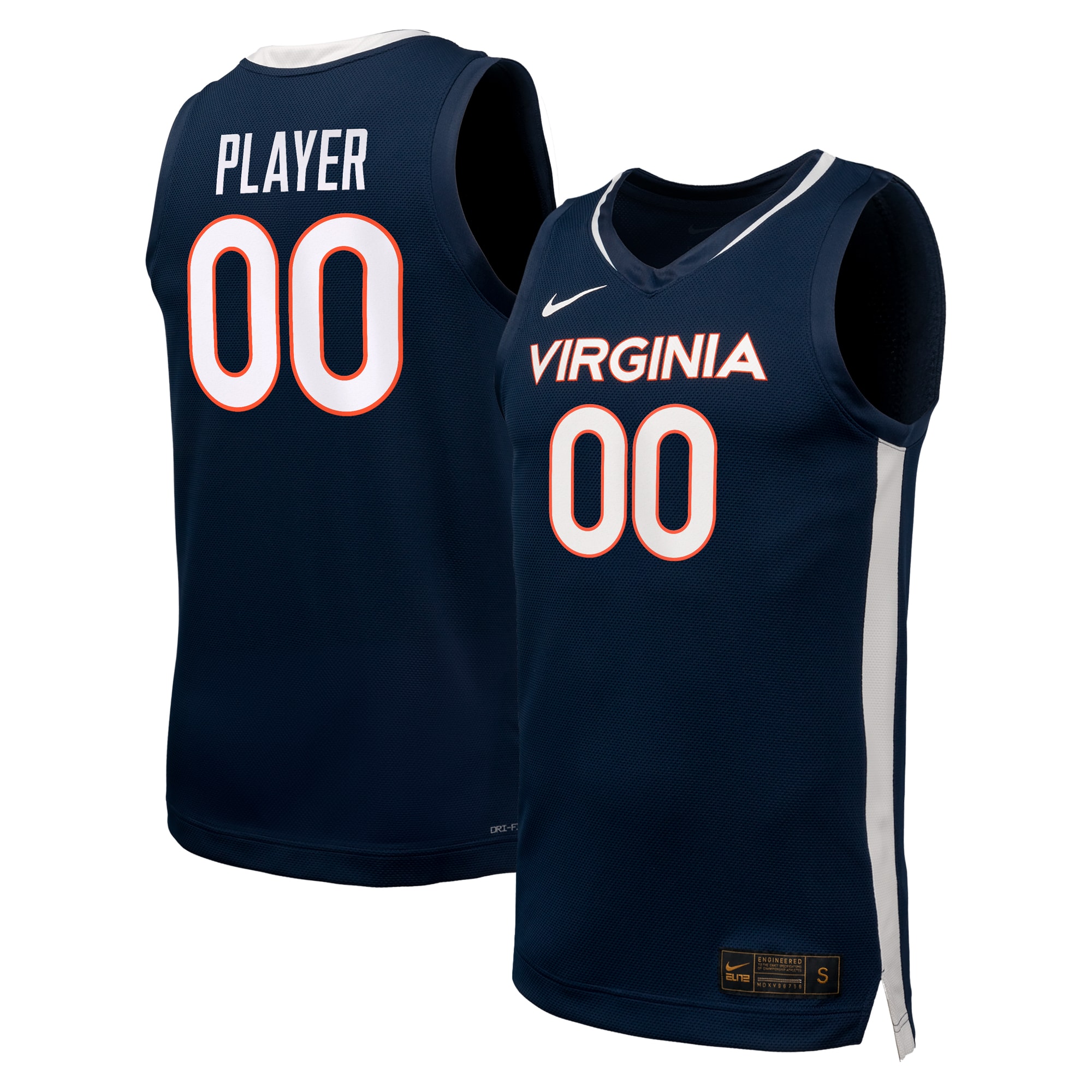 [NJP] Youth Virginia Cavaliers NIL Pick-A-Player Men's Basketball Replica Jersey - Navy
