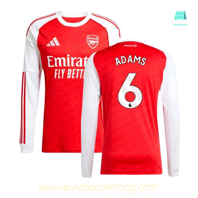 2025-2026 Arsenal Long Sleeve Home Shirt (Adams 6)