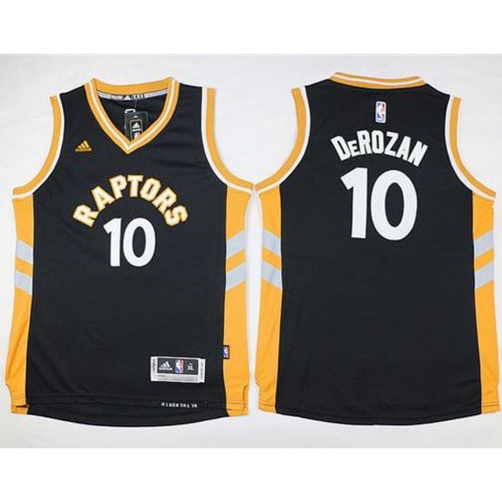 Fan Favorite Game-Ready Men's Raptors #10 DeMar Black Basketball Jersey