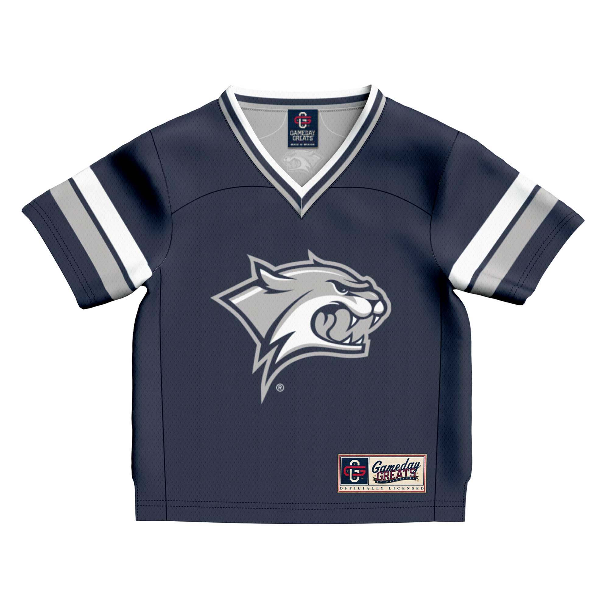 #1 New Hampshire Wildcats GameDay Greats Infant Collegiate Football Fashion 26/27 Football Jersey - Navy