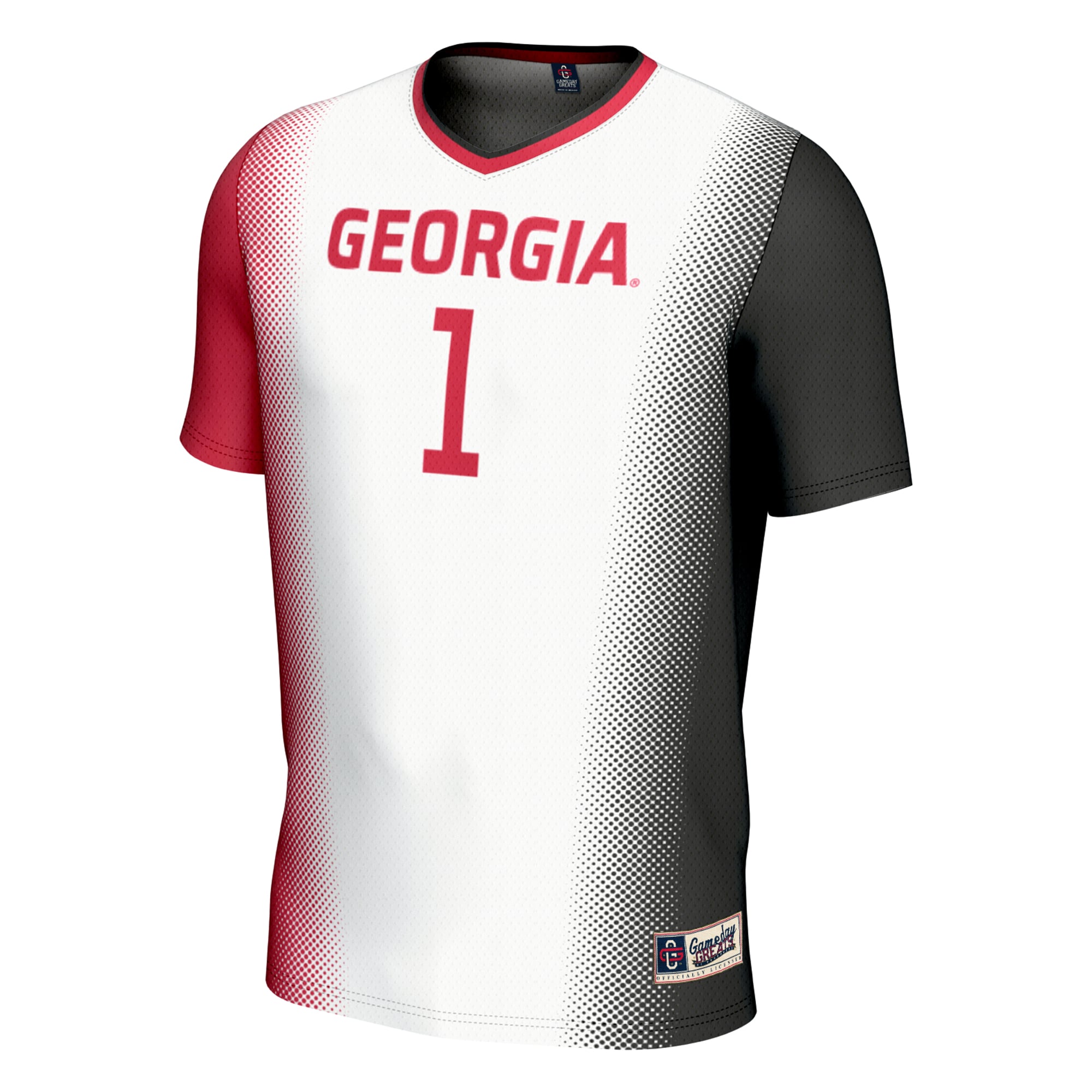#1 Georgia Bulldogs GameDay Greats Youth Women's Soccer Lightweight Fashion Jersey - White