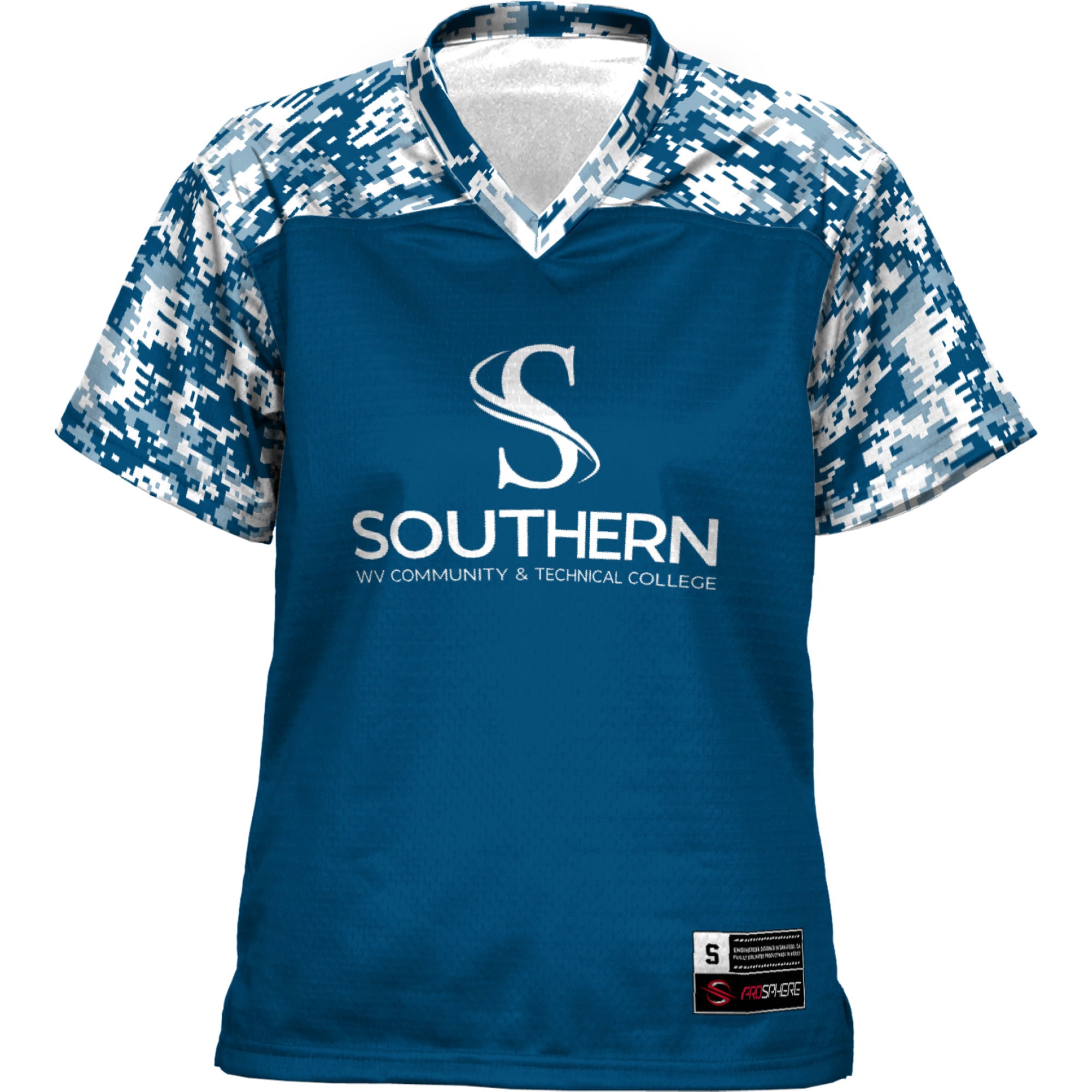 Women's Blue Southern West Virginia Community and Technical College Football Jersey