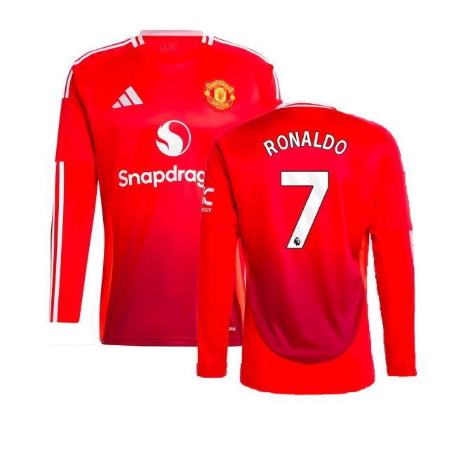 Man Utd 2024-20 Home Soccer Kit Ronaldo Printing L M S