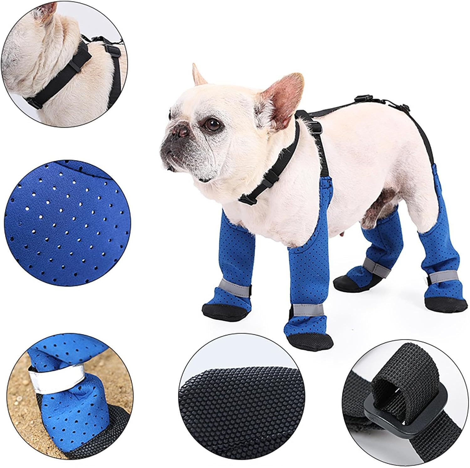 French Bulldog Pawtrek Frenchie Paw Protectors Stain Proof Outdoor