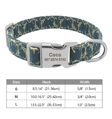 Indoor-Play Personalized Frenchie Collar – Adjustable Engraved Nylon ...