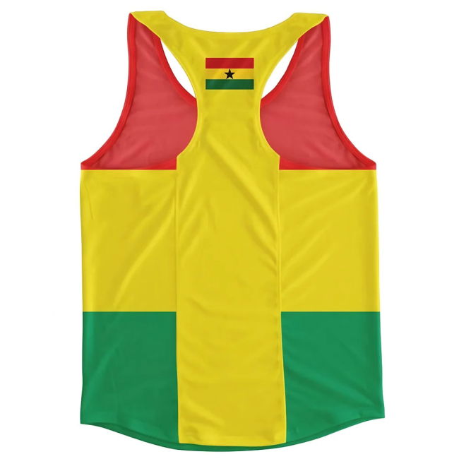 Climate-Control Elite Ghana Flag Running Vest Top-Tier
