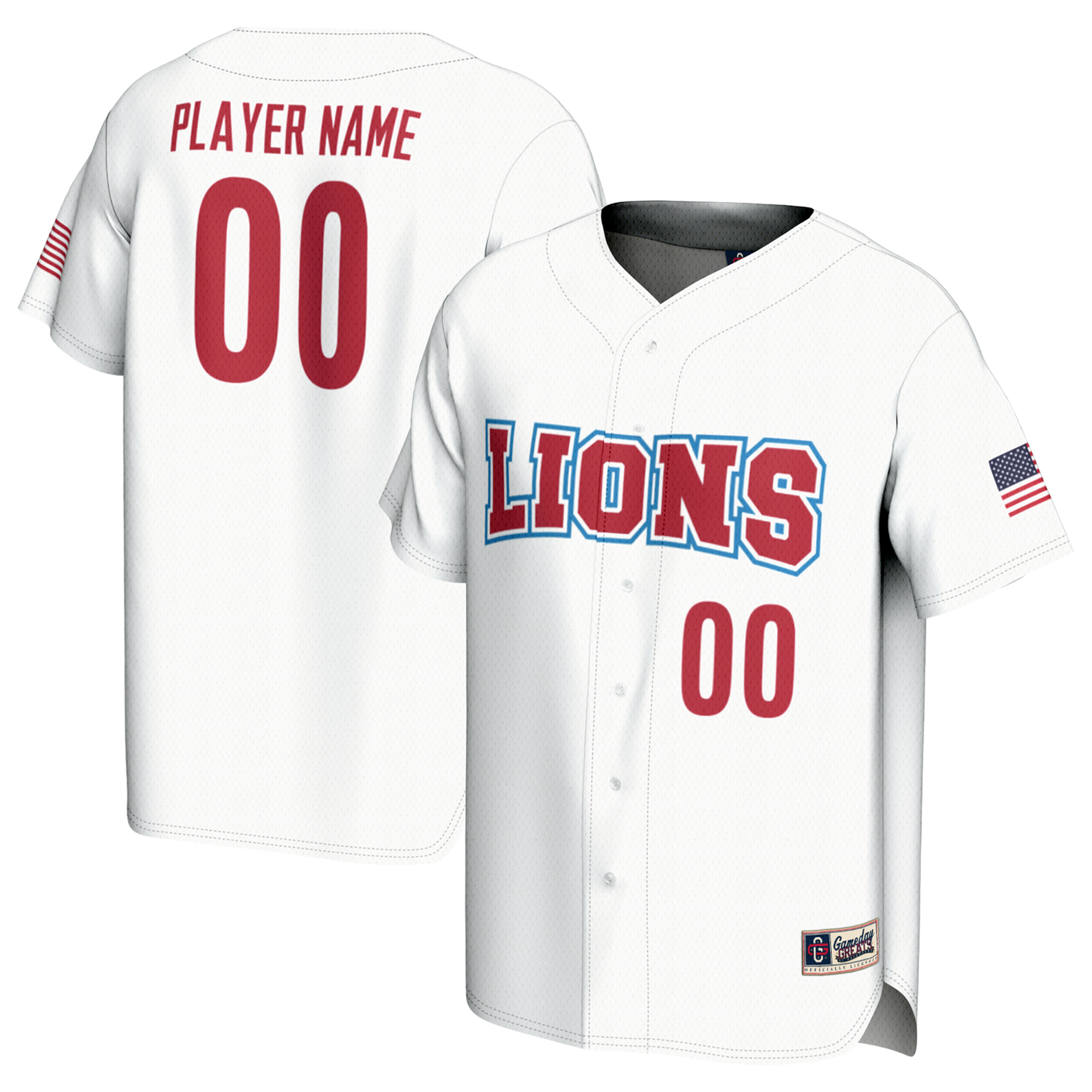 [NJP] Loyola Marymount Lions GameDay Greats NIL Pick-A-Player Lightweight Baseball Jersey - White