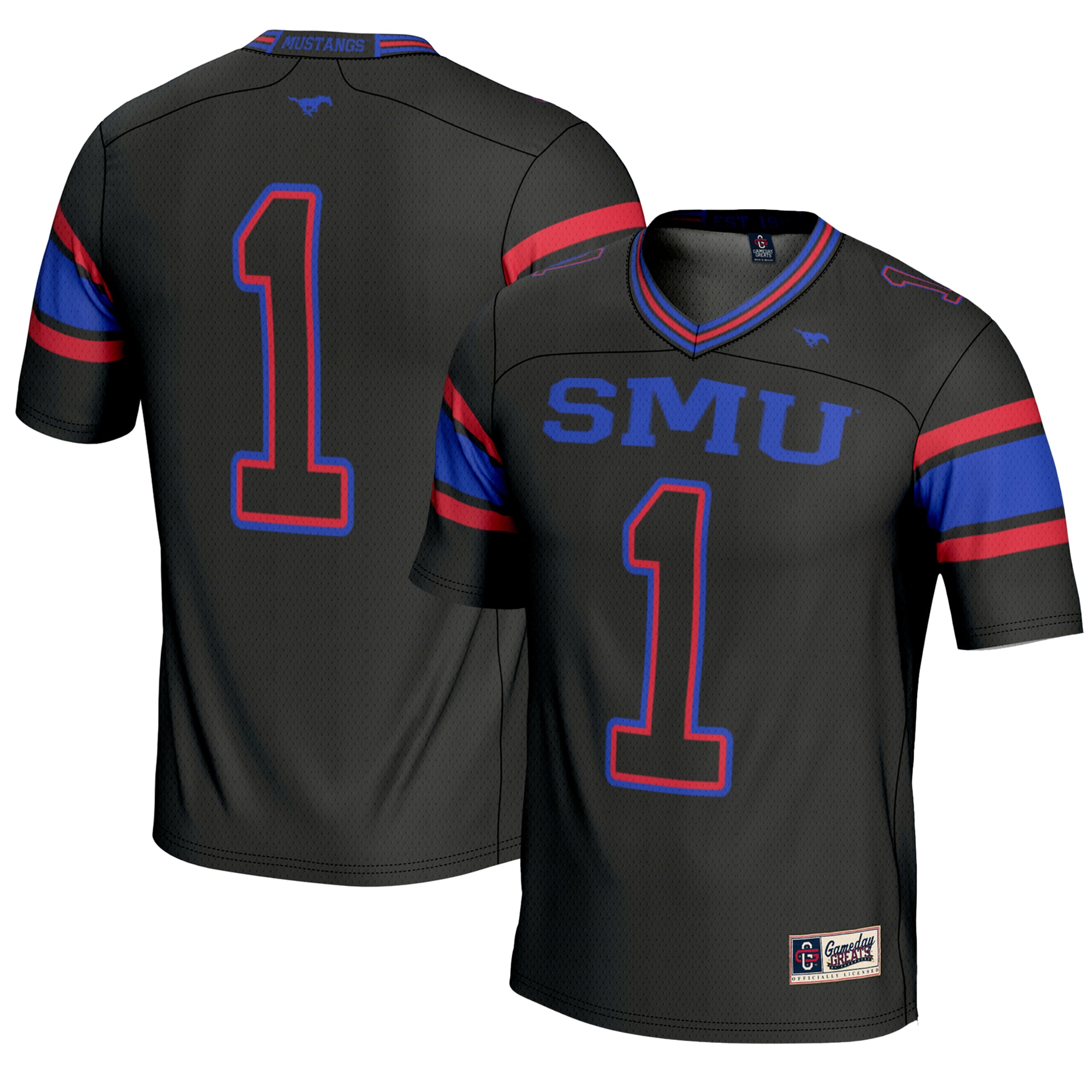 #1 SMU Mustangs GameDay Greats Endzone 26/27 Football Jersey - Black