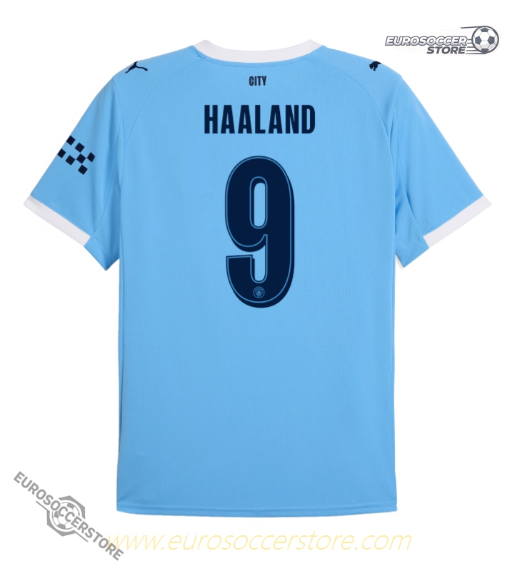 Haaland's No.9 Home Jersey for Manchester City in the 25-26 UEFA Champions League Season
