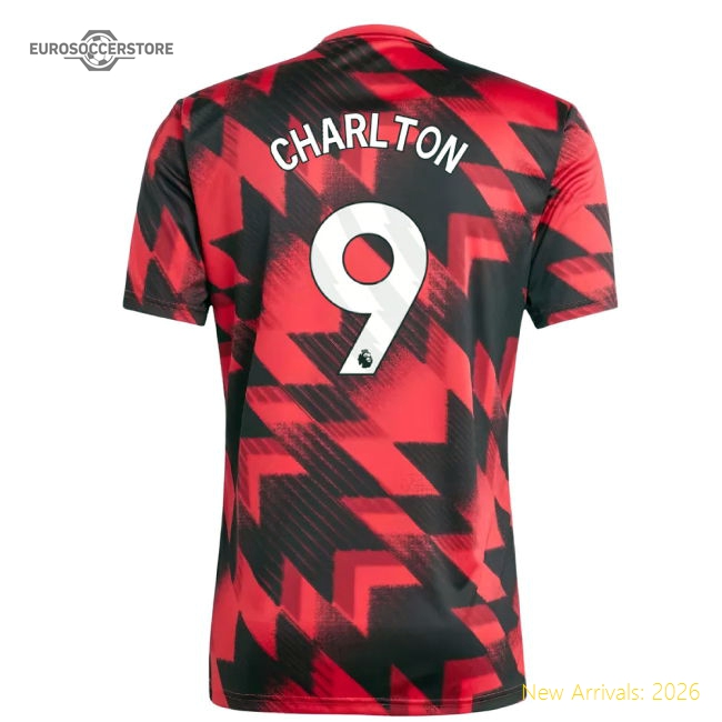 2025-2026 Man Utd Pre-Match Session Jersey (Red) (Charlton 9)