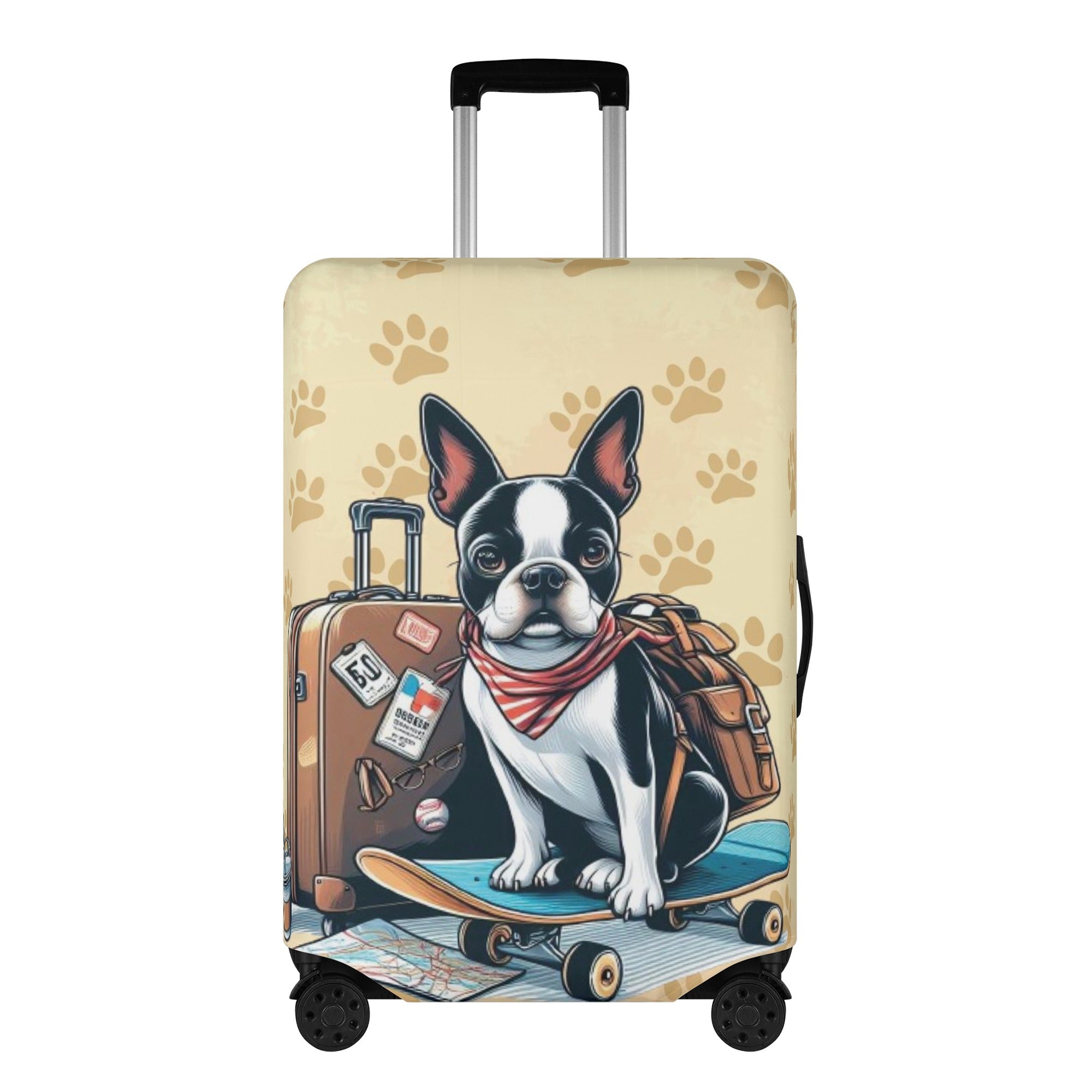 French Bulldog Birdie Luggage Cover For Boston Terrier Lovers Durable Dog Item