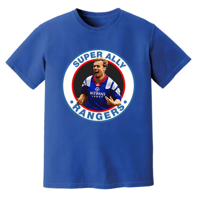 Official Rangers Fc Fan T-shirt Dimitar Berbatov #9 Current Sea (v10)