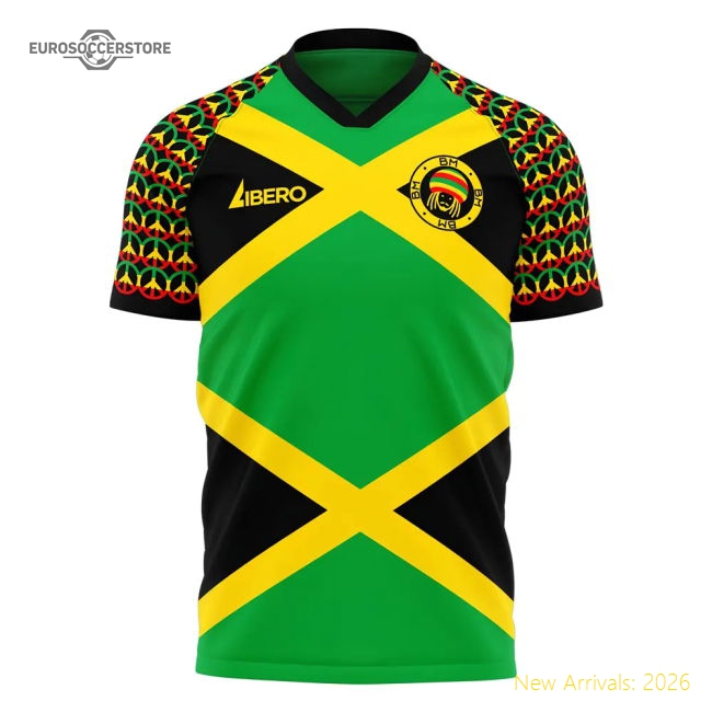 Premium-grade Caribbean Stars Marley Concept Football Shirt (libero)