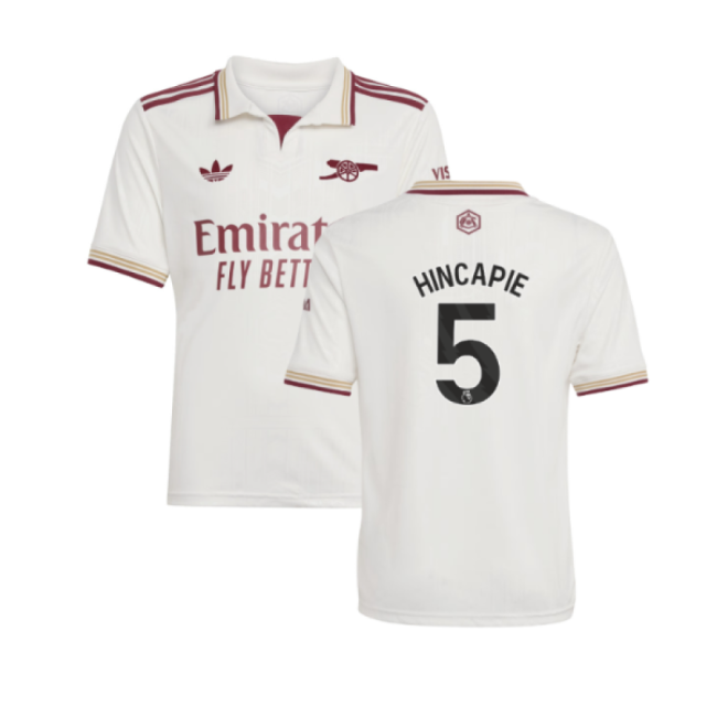 2025-20 Arsenal Third Soccer Jersey Hincapie (5) L S Kids