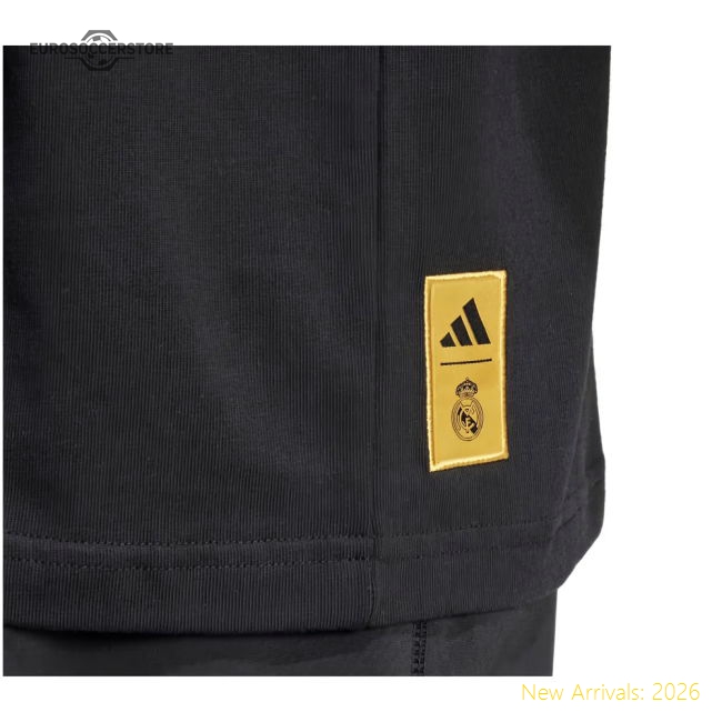 2024-2025 Real Madrid Ucl Heavy Cotton Tee (black) - Fan Design