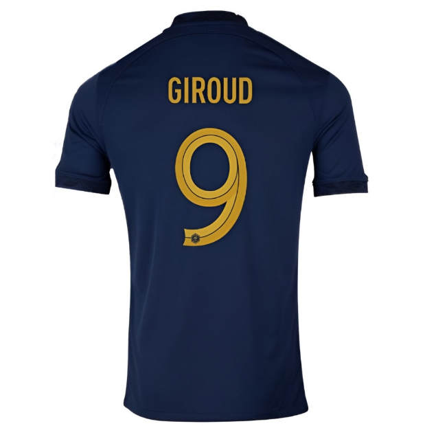 Quick Dry World Cup 2022 France Home Giroud Soccer Jersey Football