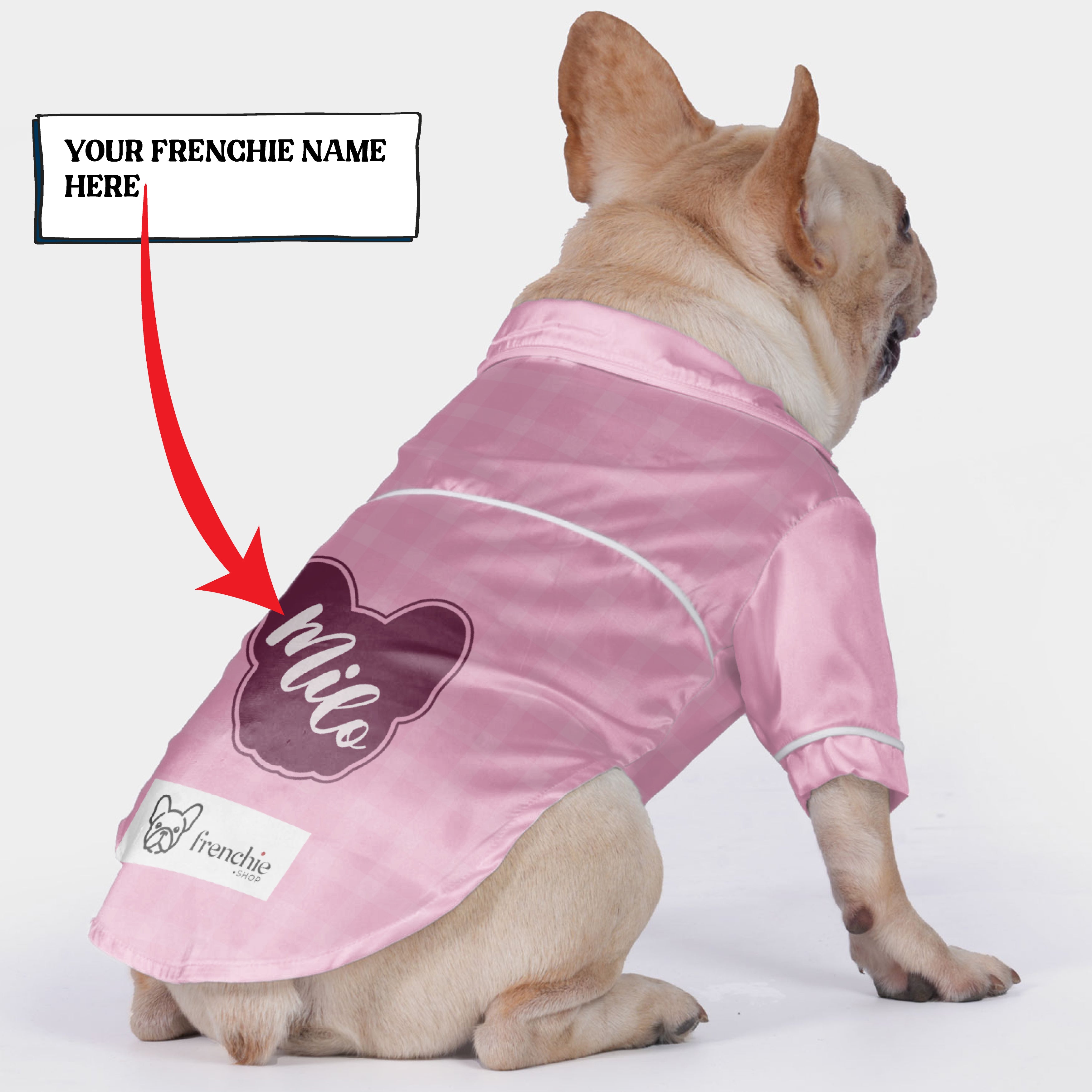 French Bulldog Pajamas Featuring Your Dog's Name For French Bulldogs