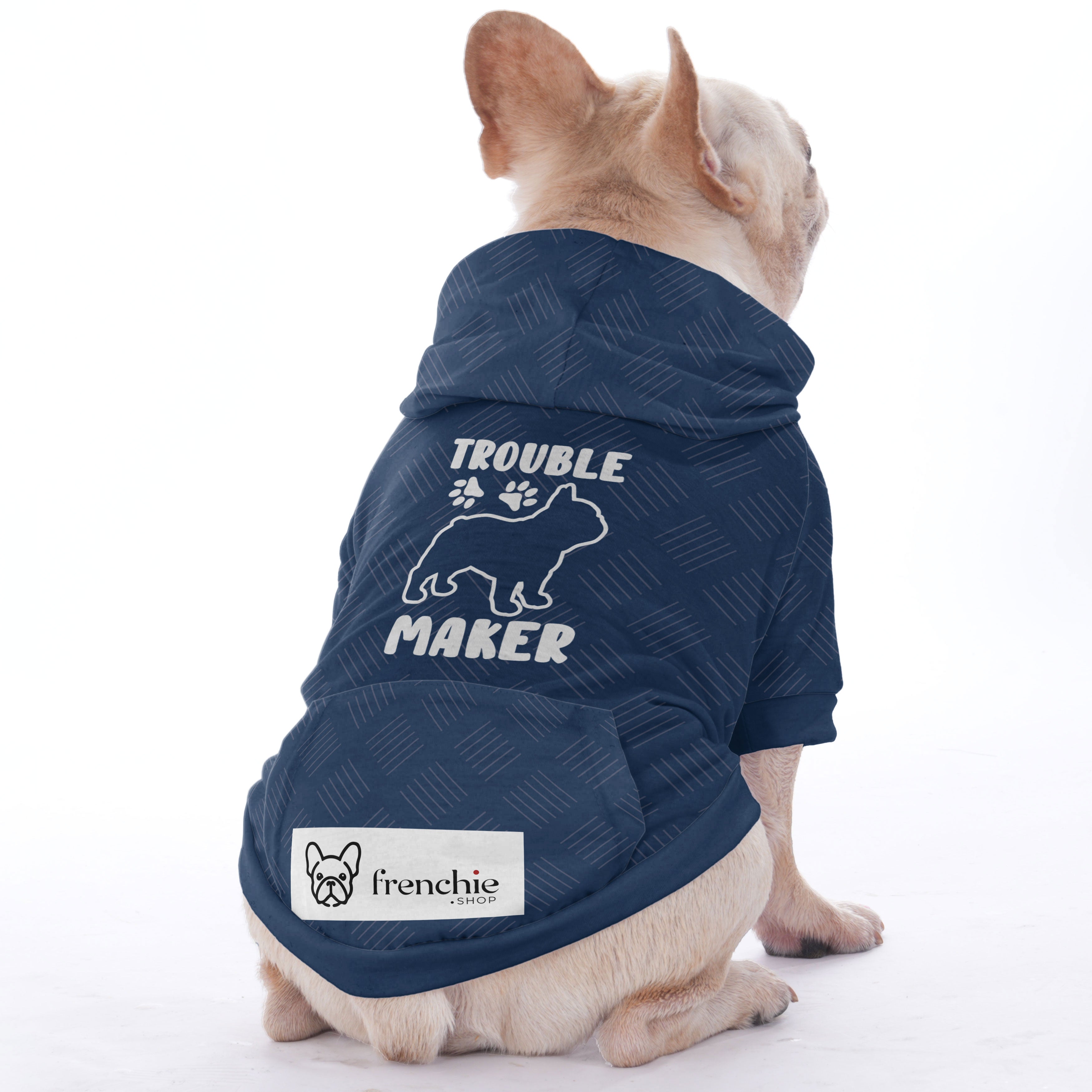 Comfortable Trouble Maker - Hoodies For French Bulldog | Frenchie Sho...