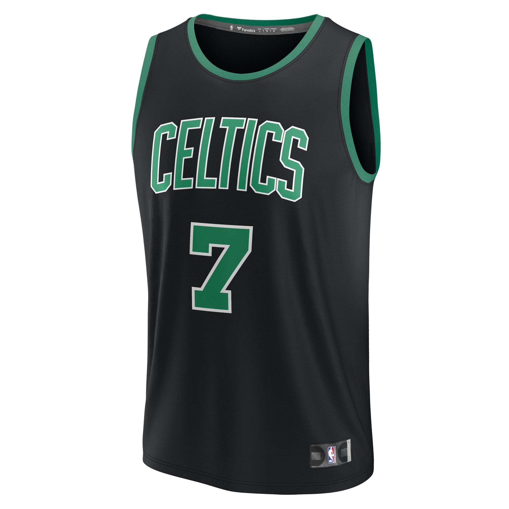 [SJH] Jaylen Brown #7 Boston Celtics Youth Fast Break Replica Player Jersey - Statement Edition - Black