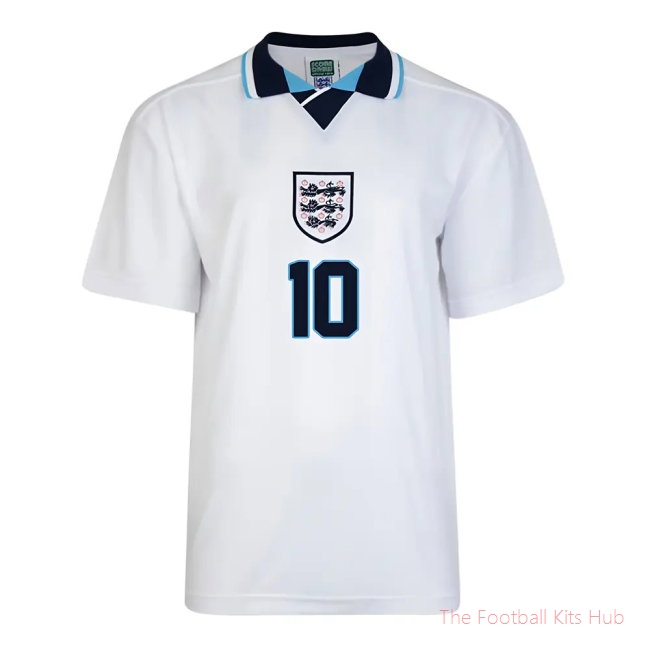 Score Draw England Euro 1996 Home Shirt (Sheringham 10)