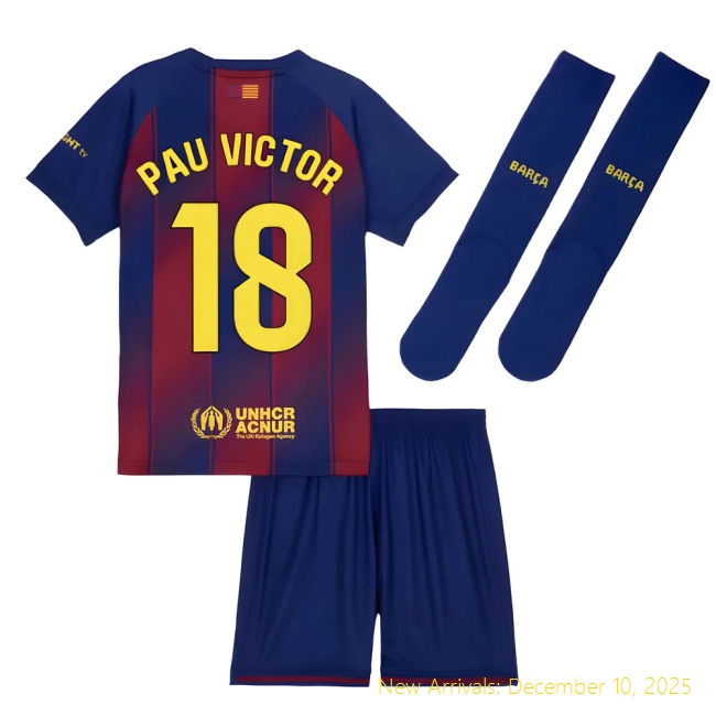 2025-2026 Barcelona Home None - Performance Football (Pau Victor 18)