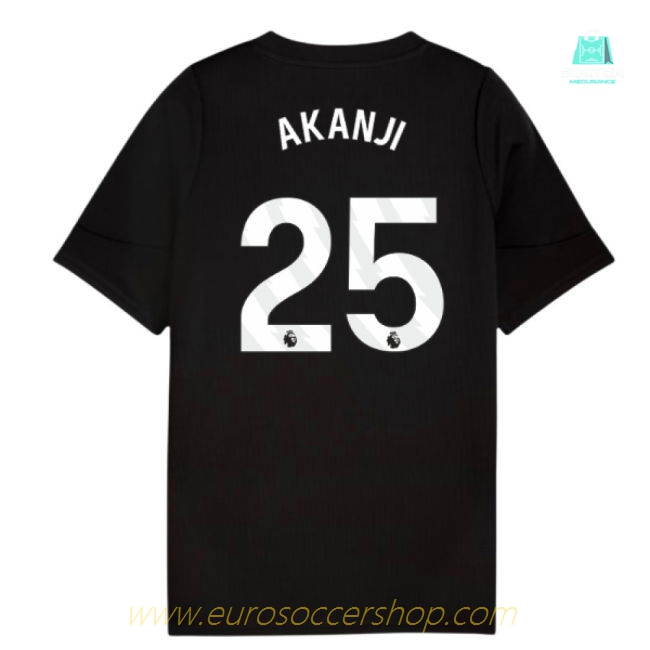 2025-2026 Man City Training Jersey (Black) - Kids (Akanji 25)